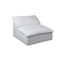 Sunset Trading Sunset Trading SU-145837-391081 Cloud Puff Slipcovered Armless Sofa Sectional Modular Chair - Performance White SU-145837-391081